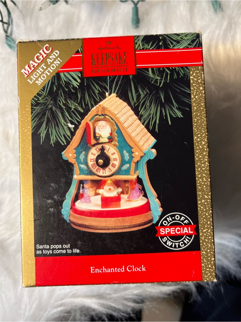 Hallmark Keepsake Enchanted Clock Ornament - Teal, Red & Gold